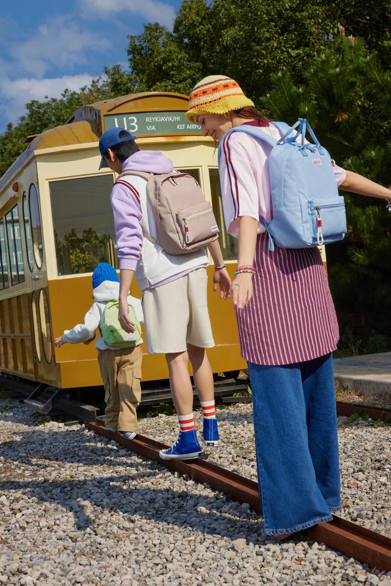 Traveller with a grey suitcase